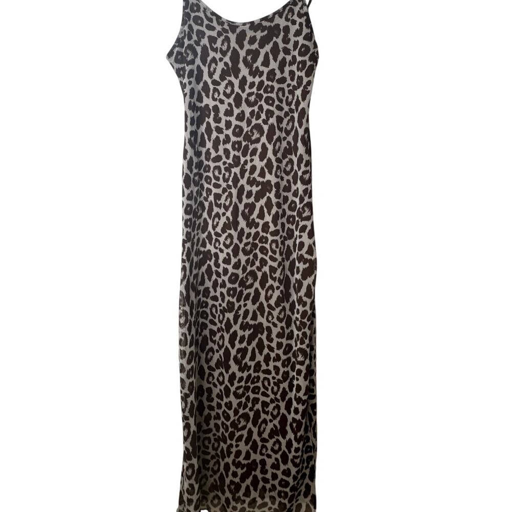 See You Monday Brown Leopard Print Sheath Dress - Size L
